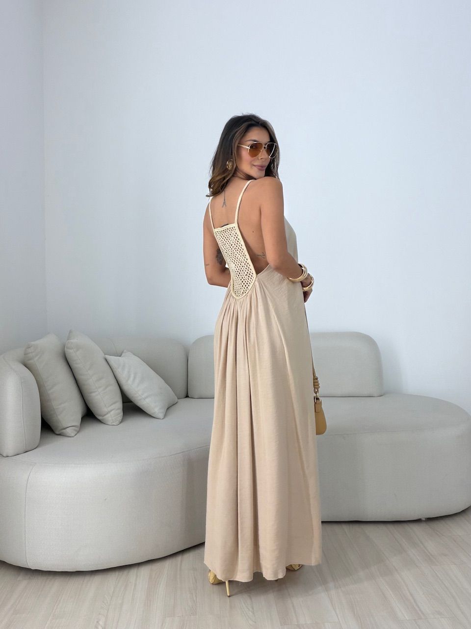 VESTIDO MORGANA CONCHA NUDE