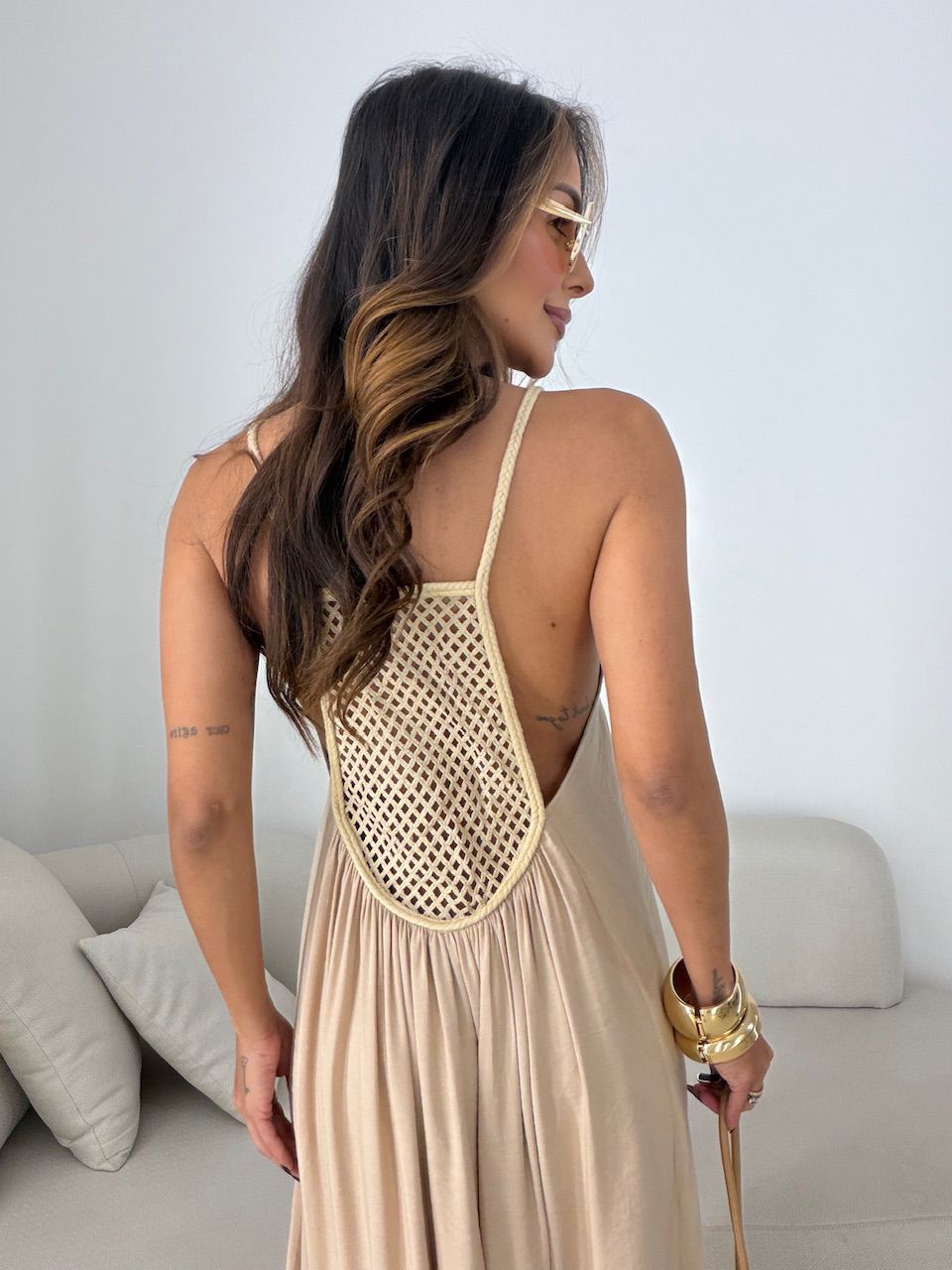VESTIDO MORGANA CONCHA NUDE