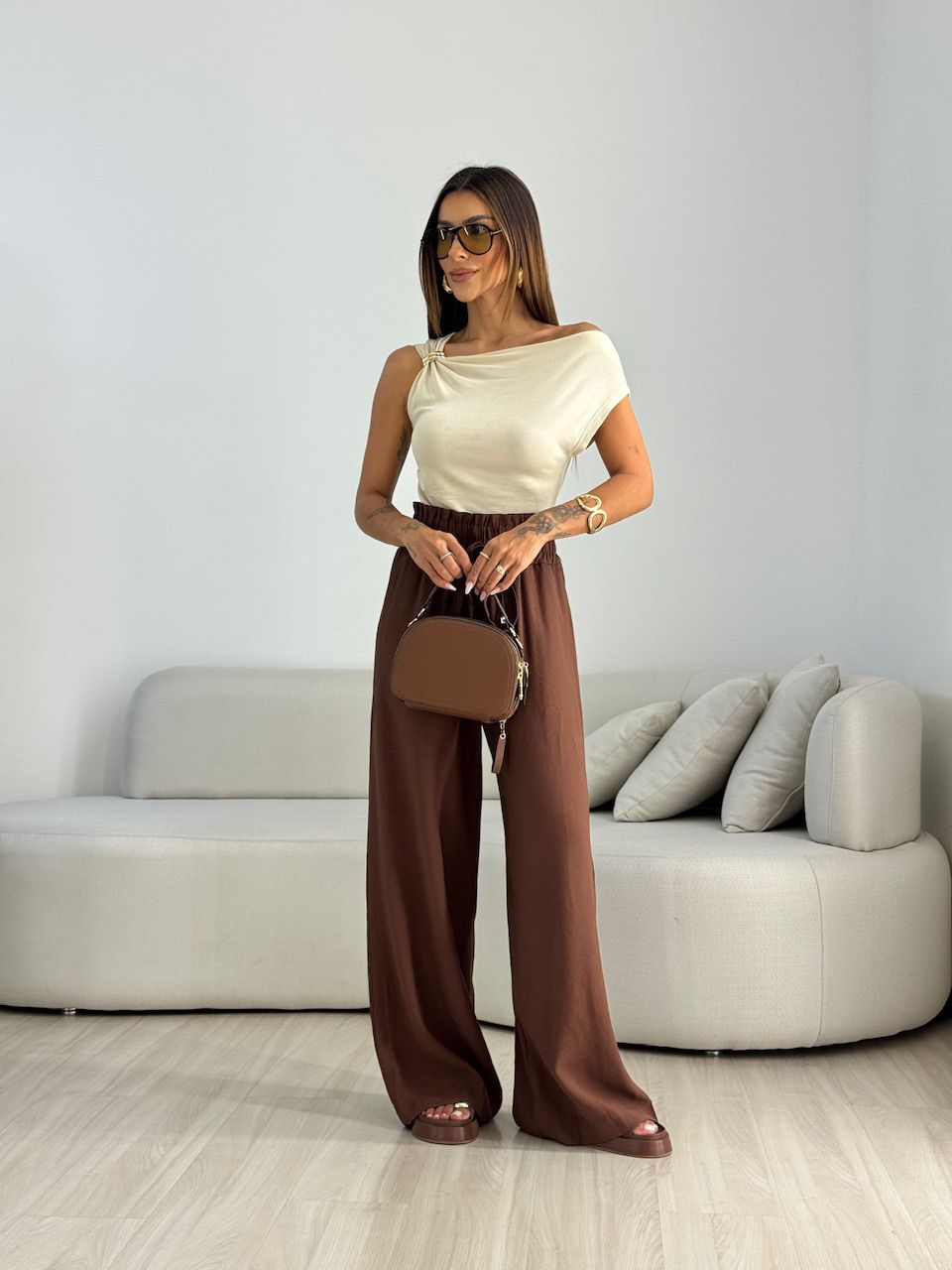 BLUSA ÍRIS METAL AREIA