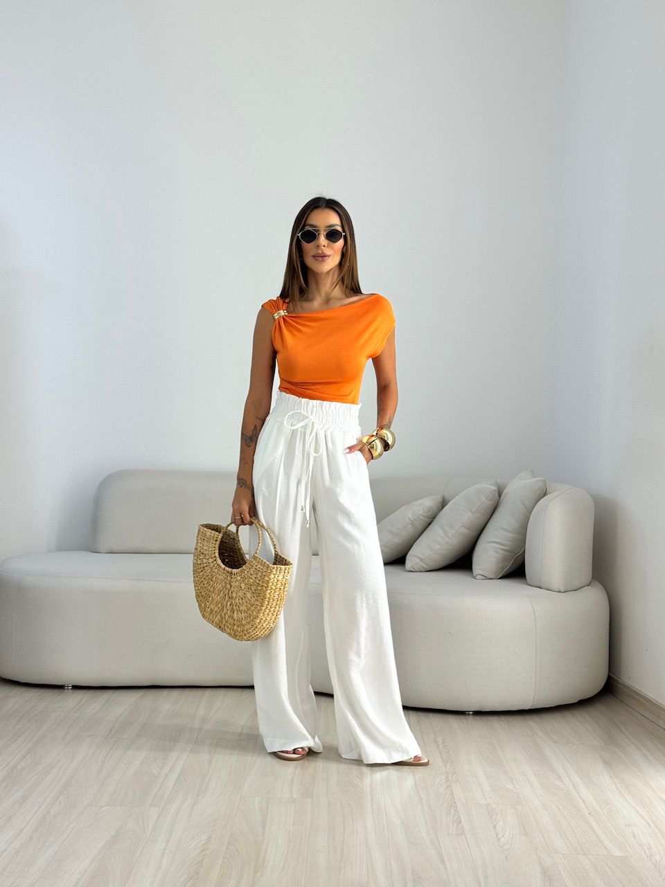 BLUSA ÍRIS METAL LARANJA
