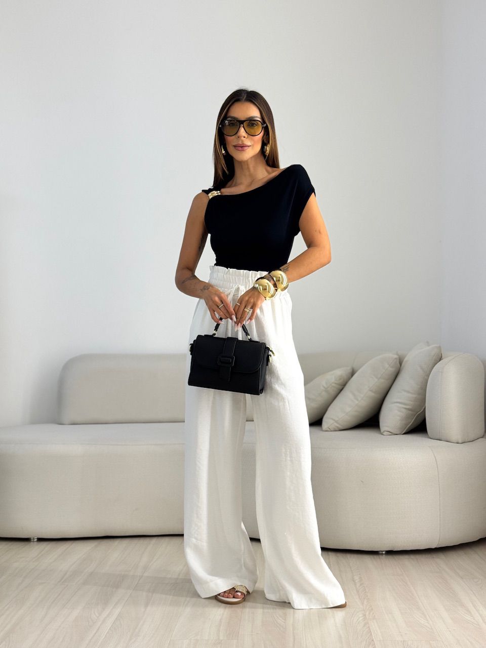 BLUSA ÍRIS METAL PRETA