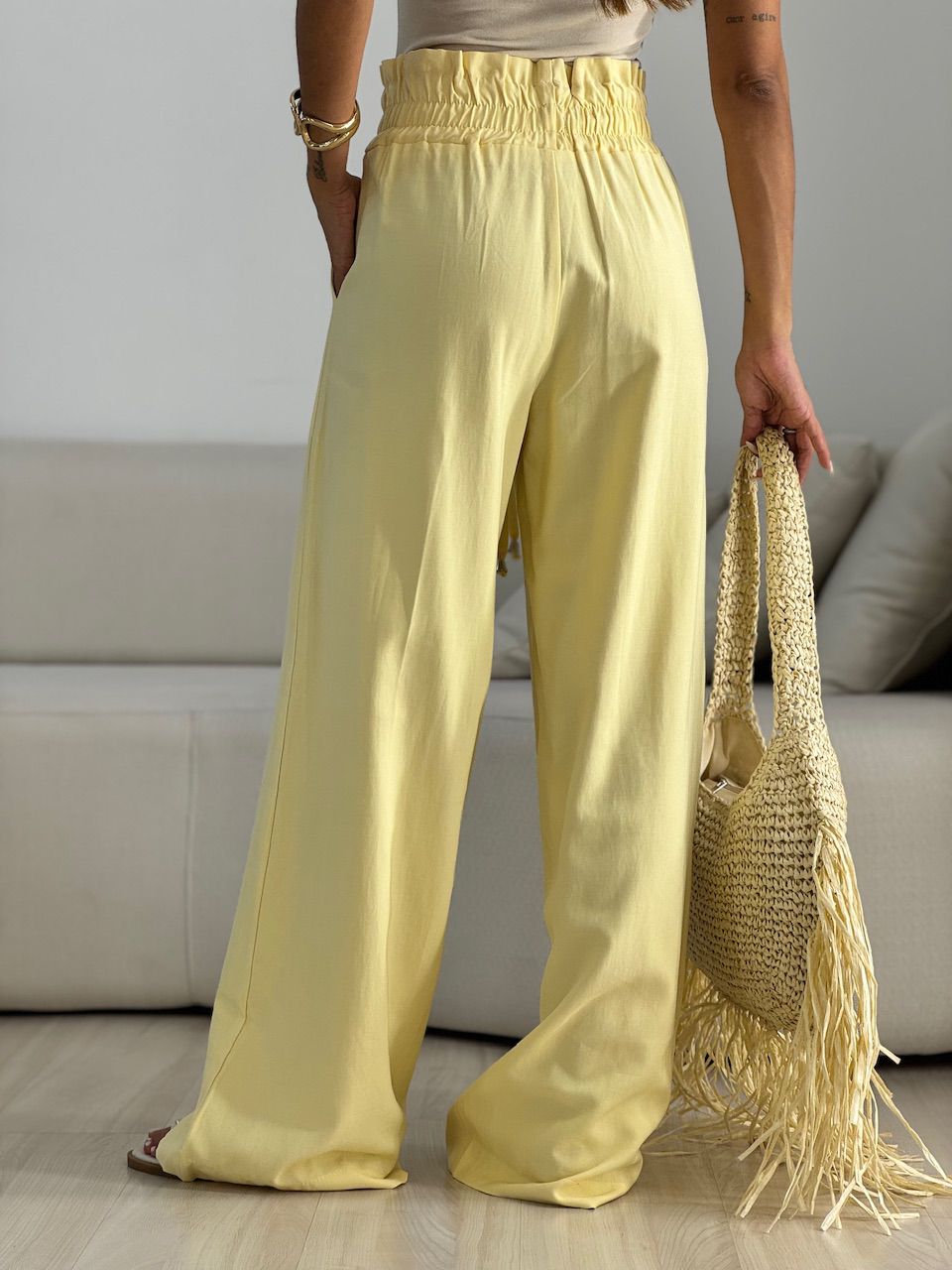CALÇA MEL LASTEX YELLOW BUTTER