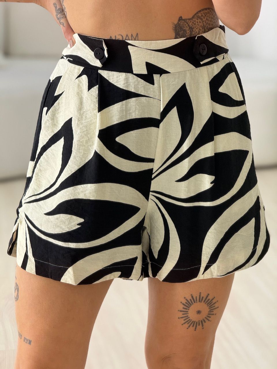 CONJUNTO LOLA ESTAMPADO PRETO