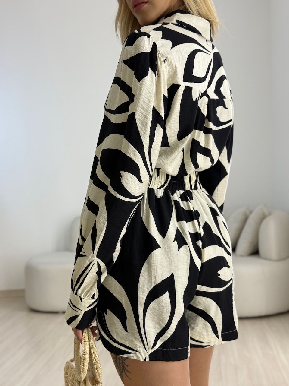 CONJUNTO LOLA ESTAMPADO PRETO