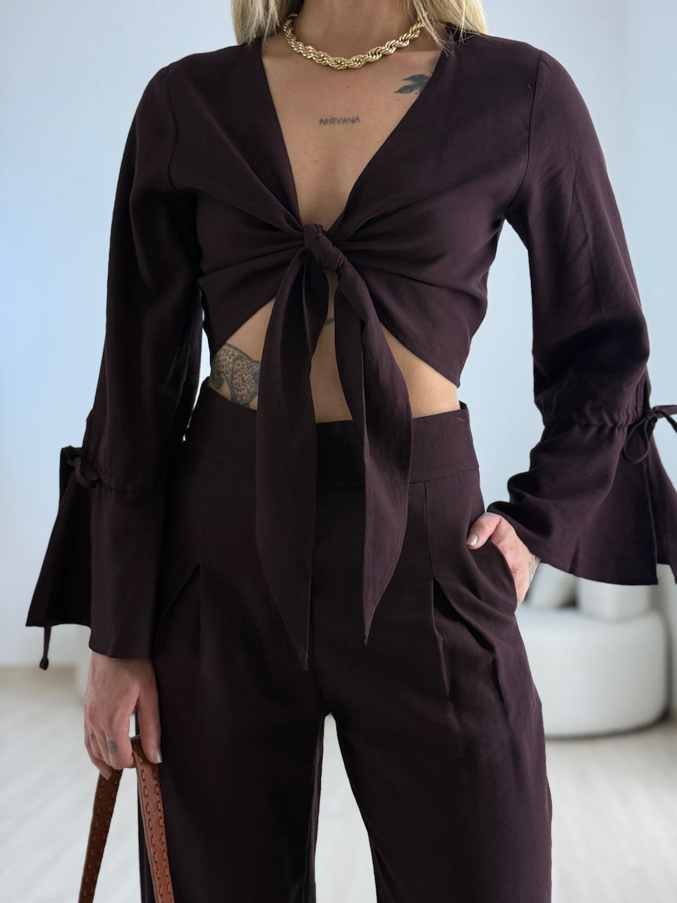 CONJUNTO MADONNA AMARRAÇÃO CAFÉ