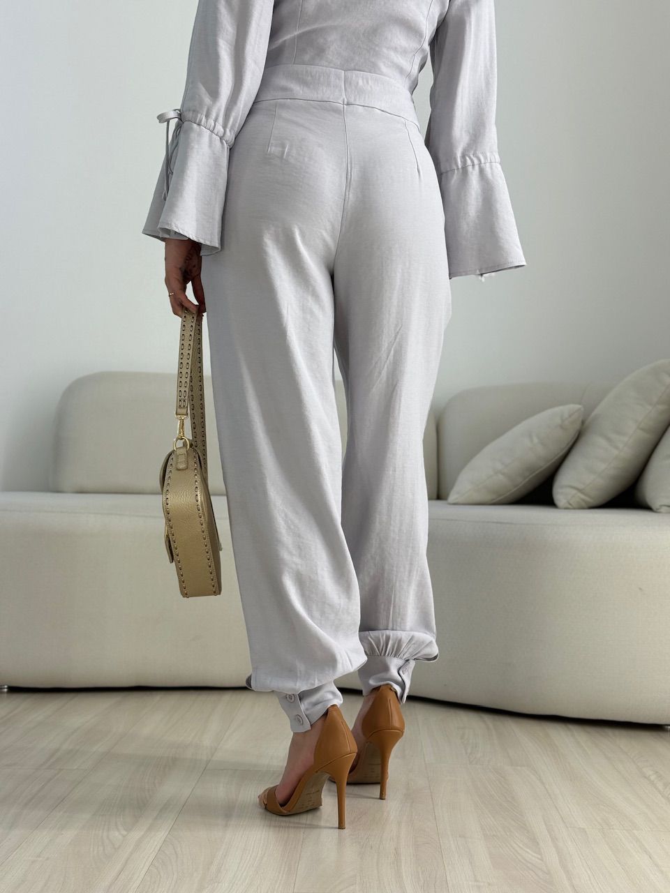 CONJUNTO MADONNA AMARRAÇÃO CINZA
