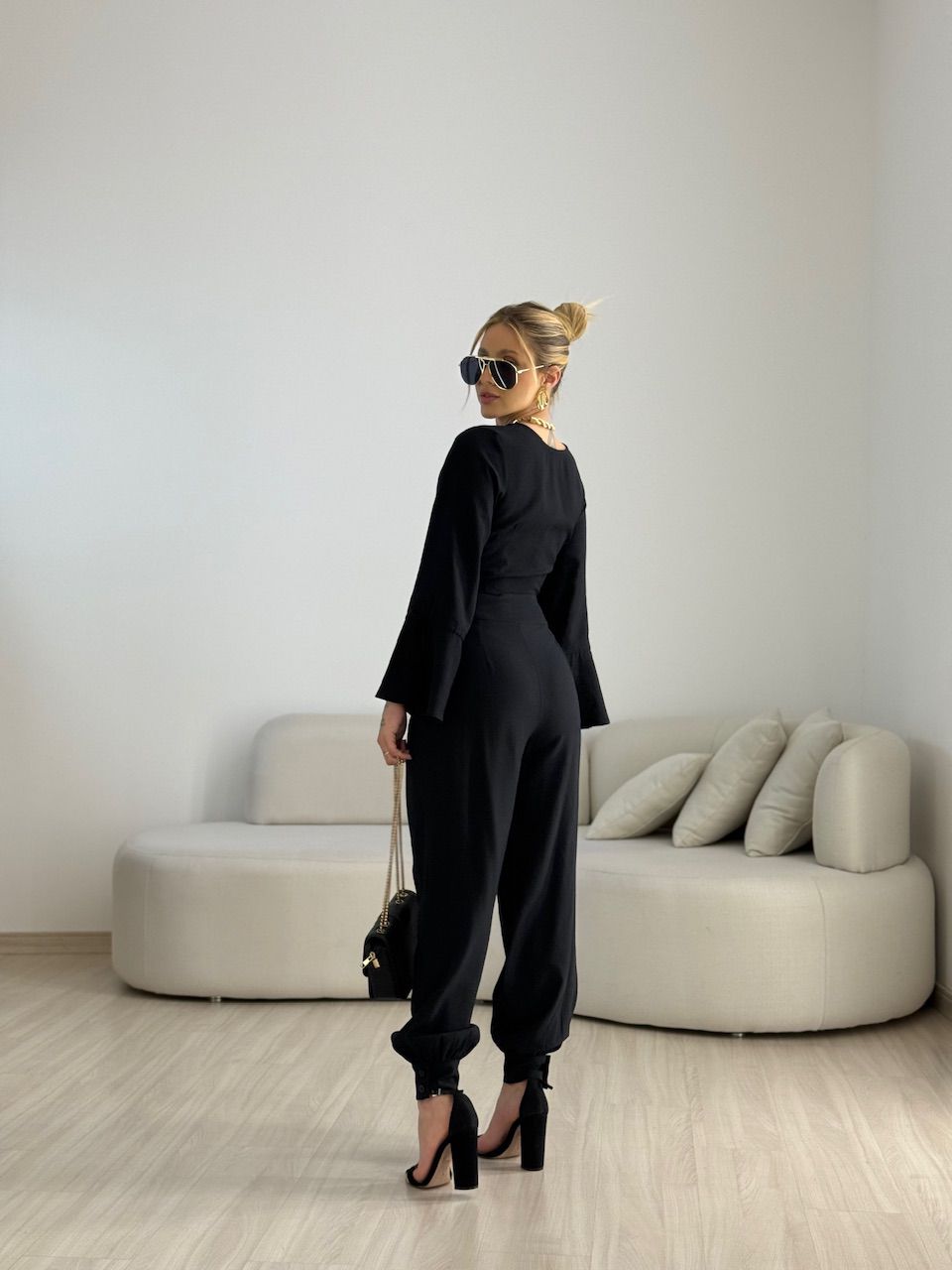 CONJUNTO MADONNA AMARRAÇÃO PRETO