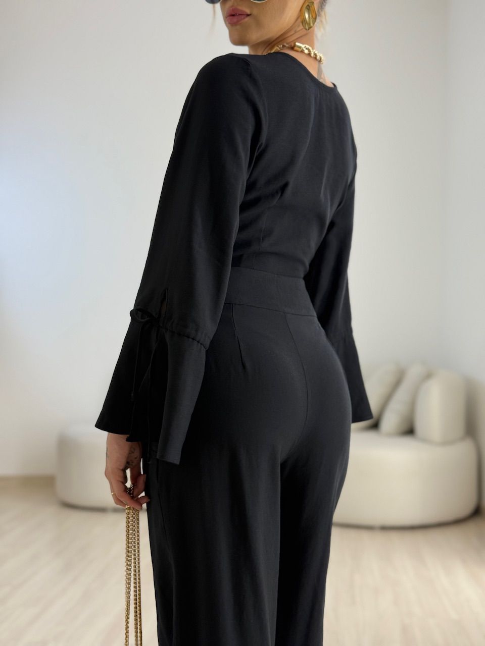 CONJUNTO MADONNA AMARRAÇÃO PRETO