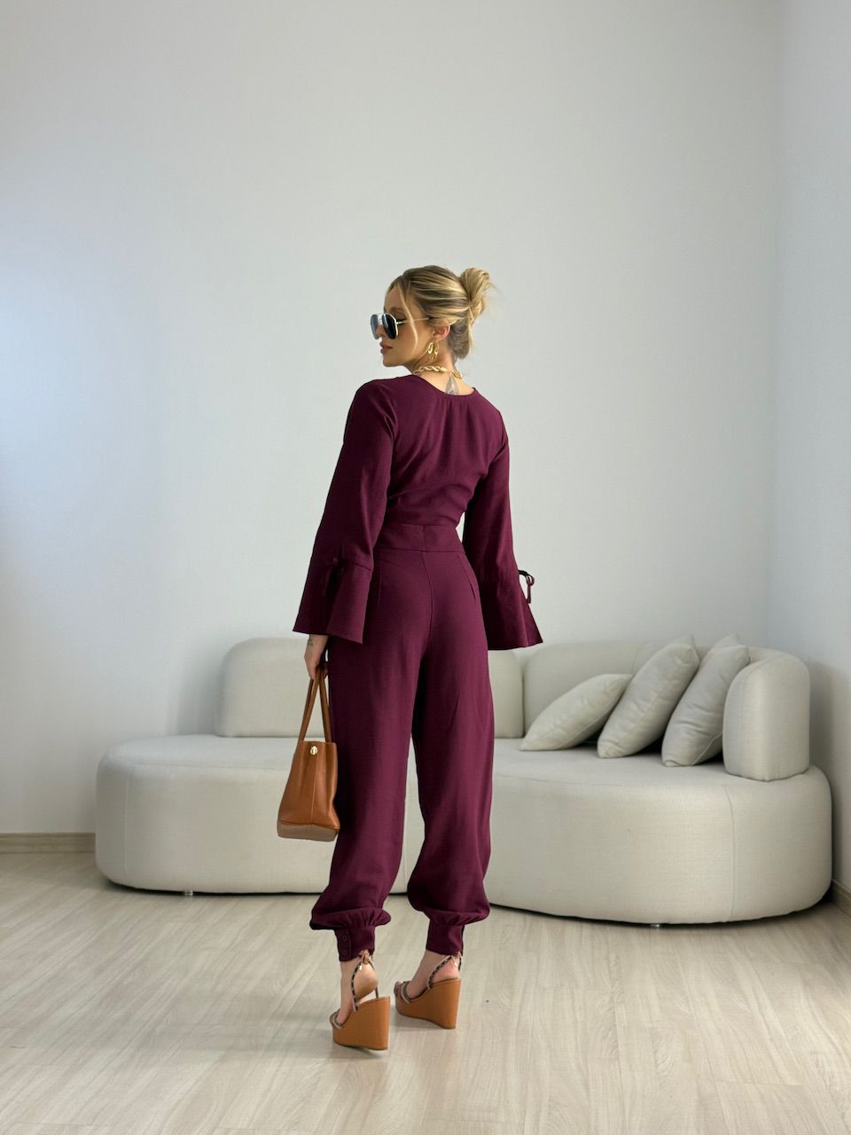 CONJUNTO MADONNA AMARRAÇÃO VINHO