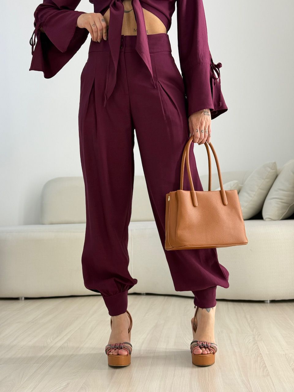 CONJUNTO MADONNA AMARRAÇÃO VINHO