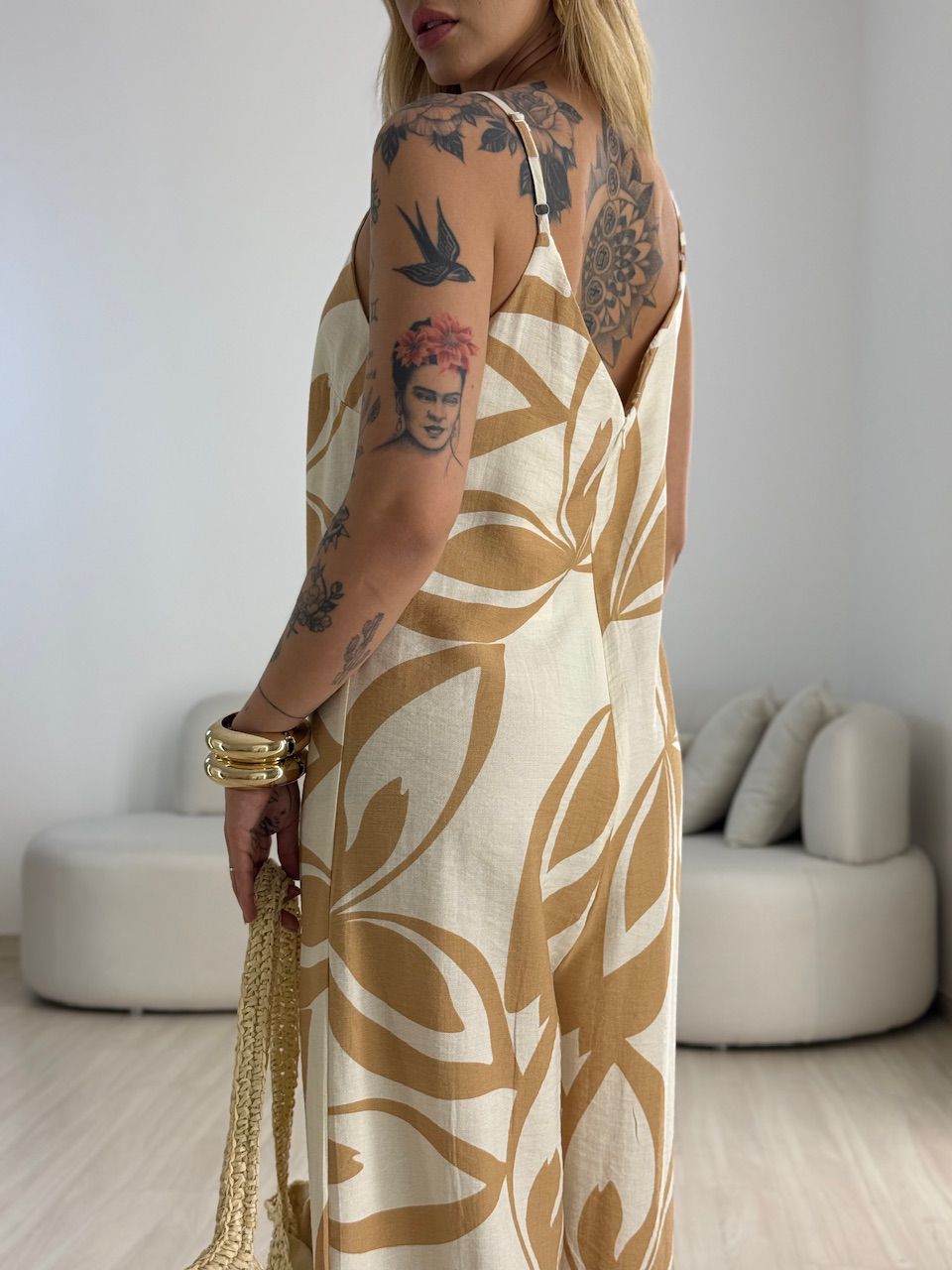 MACACÃO DANI ESTAMPADO NUDE