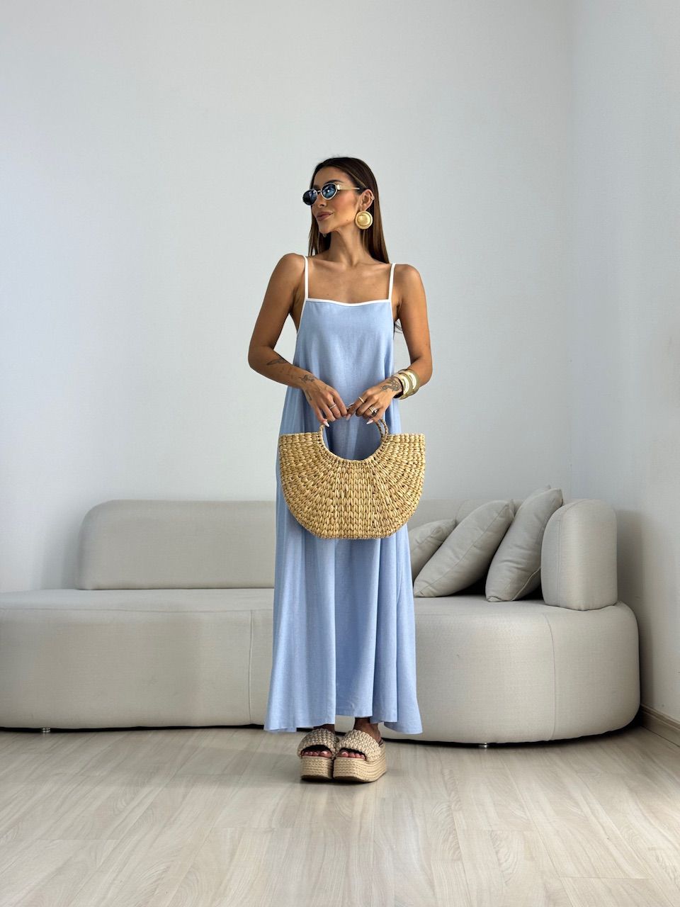 VESTIDO DIANA VIÉS AZUL