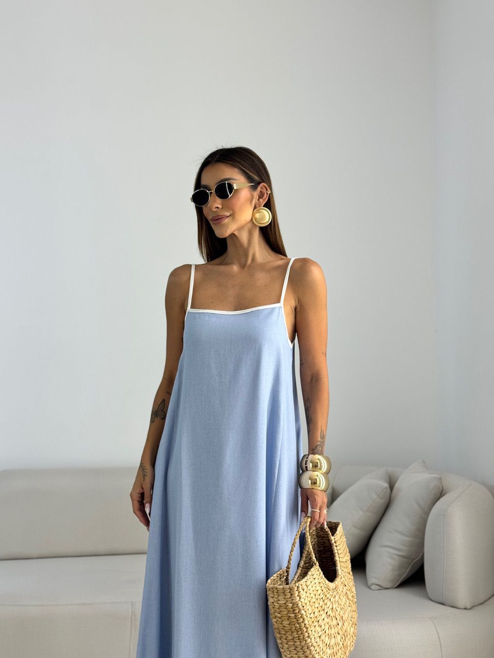 VESTIDO DIANA VIÉS AZUL