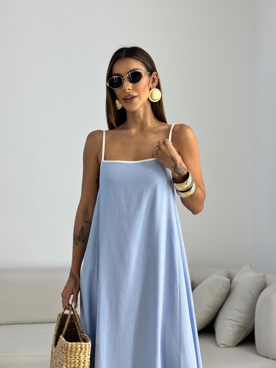 VESTIDO DIANA VIÉS AZUL