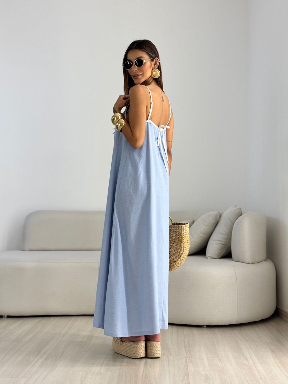 VESTIDO DIANA VIÉS AZUL