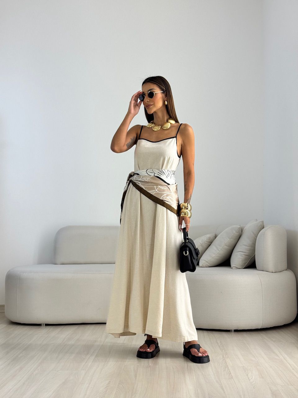 VESTIDO DIANA VIÉS CRU