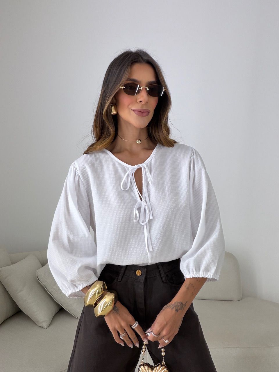 BLUSA NATÁLIA MANGA 3/4 OFF