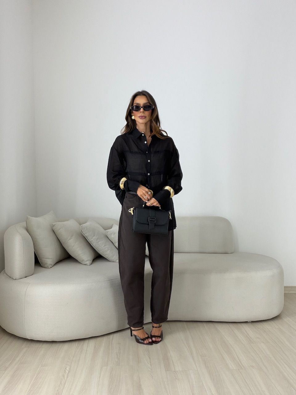 CAMISA BERENICE LISA PRETA