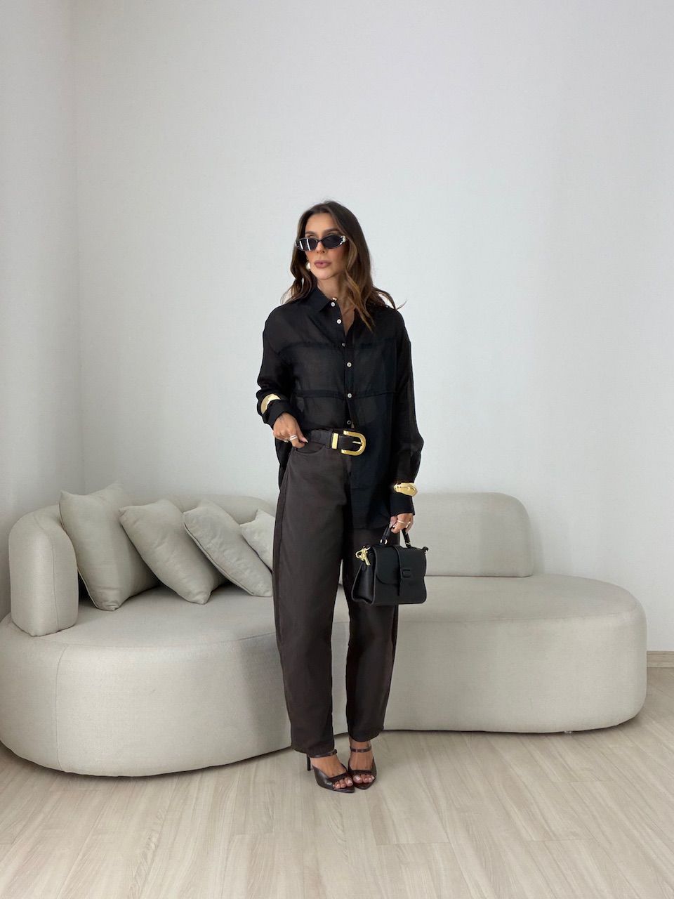 CAMISA BERENICE LISA PRETA
