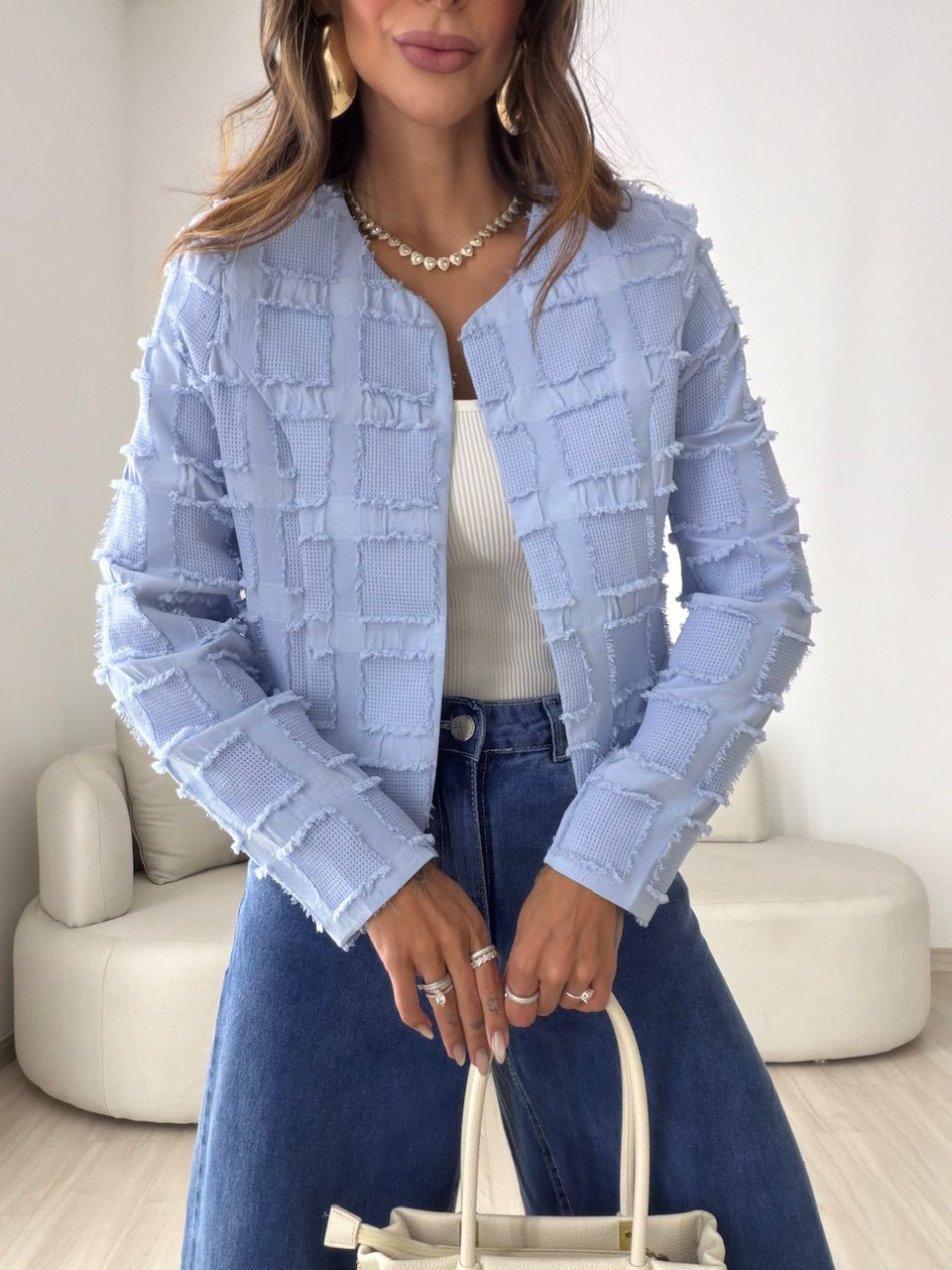 CASAQUETO ANITA FORRADO AZUL