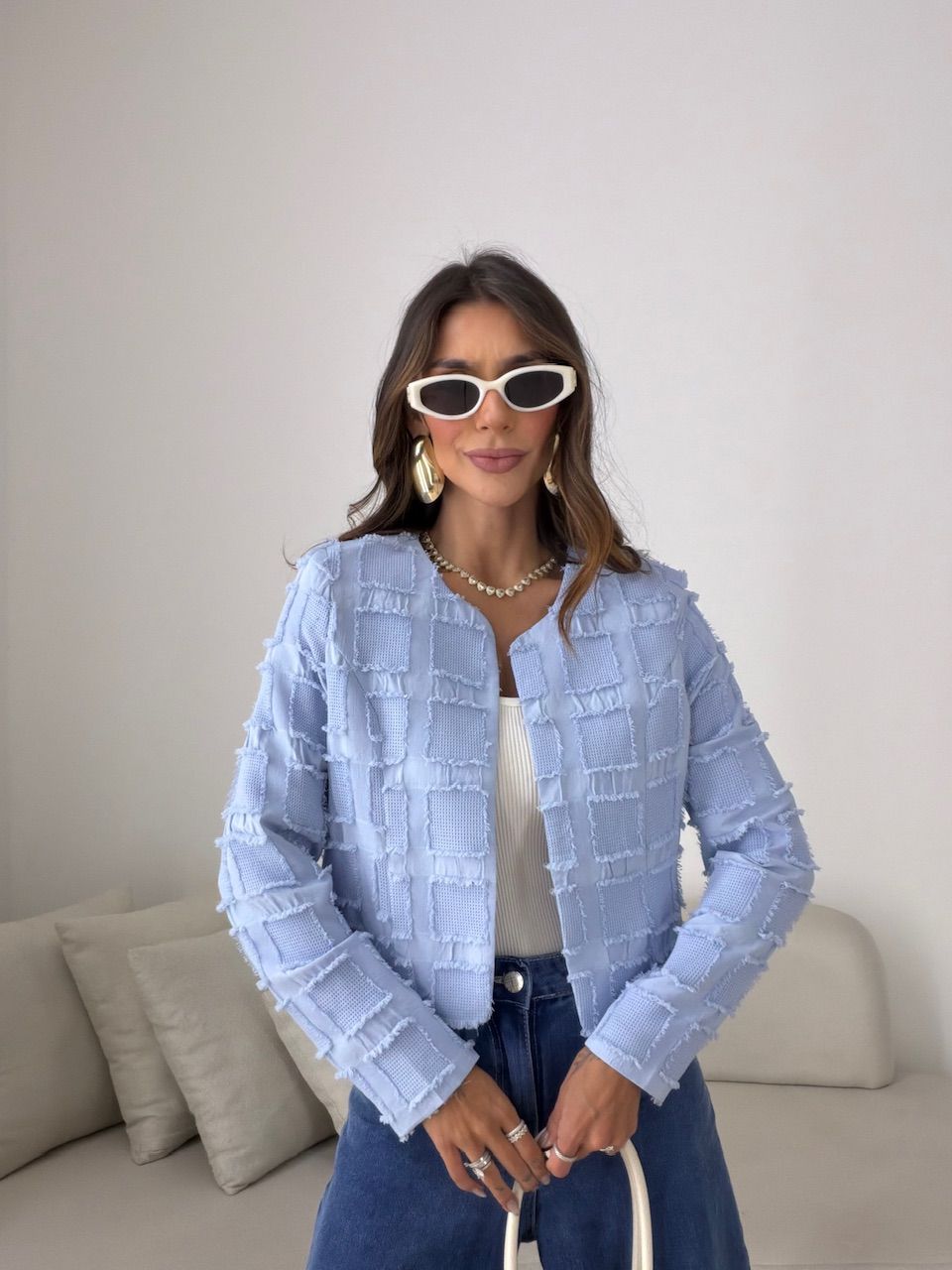 CASAQUETO ANITA FORRADO AZUL