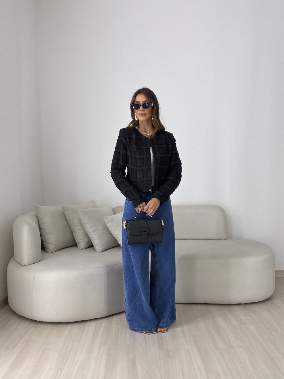 CASAQUETO ANITA FORRADO PRETO