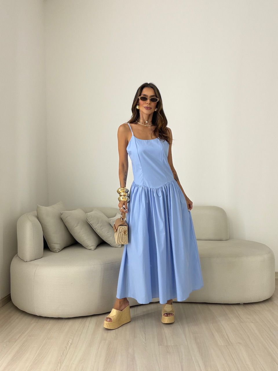 VESTIDO ALEXANDRA ALCINHA AZUL