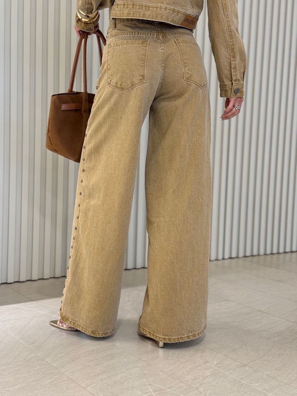 CALÇA ANDRESSA JEANS CARAMELO