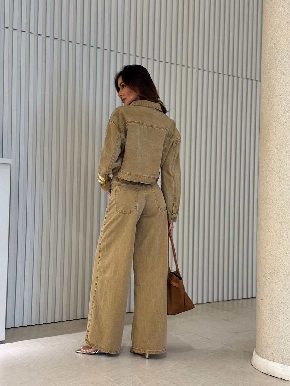 CALÇA ANDRESSA JEANS CARAMELO