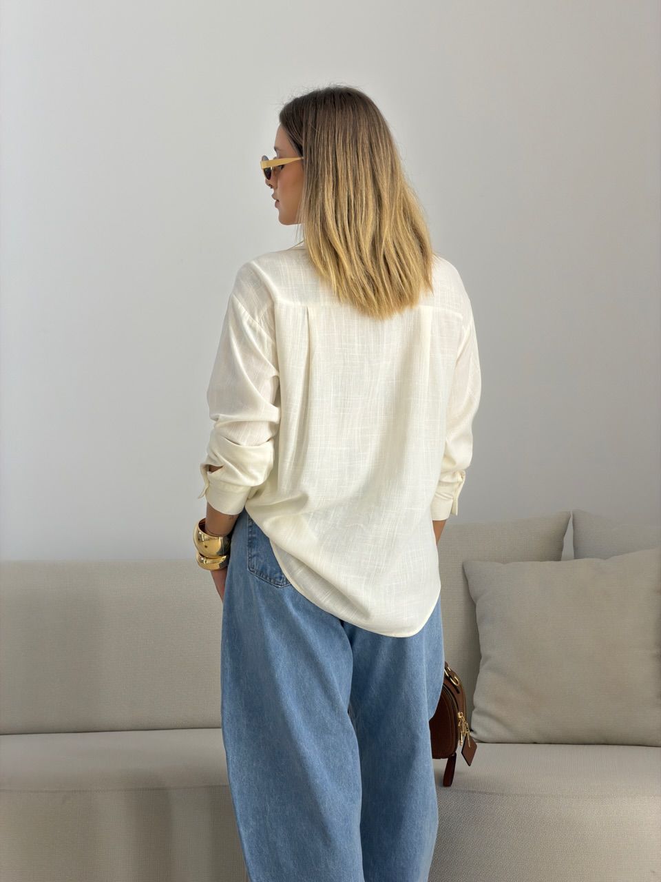 CAMISA MARIA LUIZA BÁSICA MARFIM