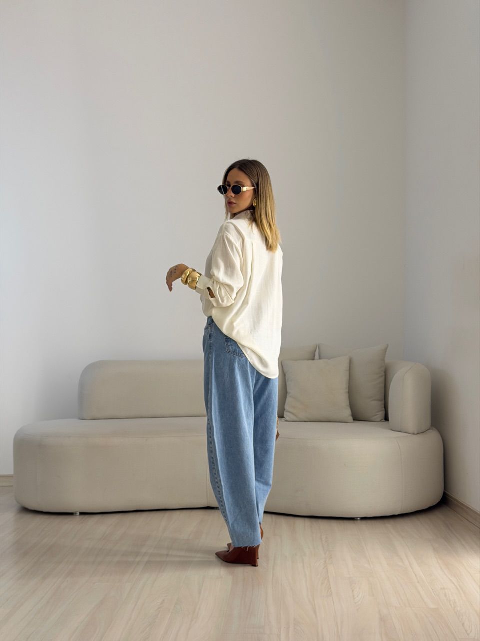 CAMISA MARIA LUIZA BÁSICA MARFIM