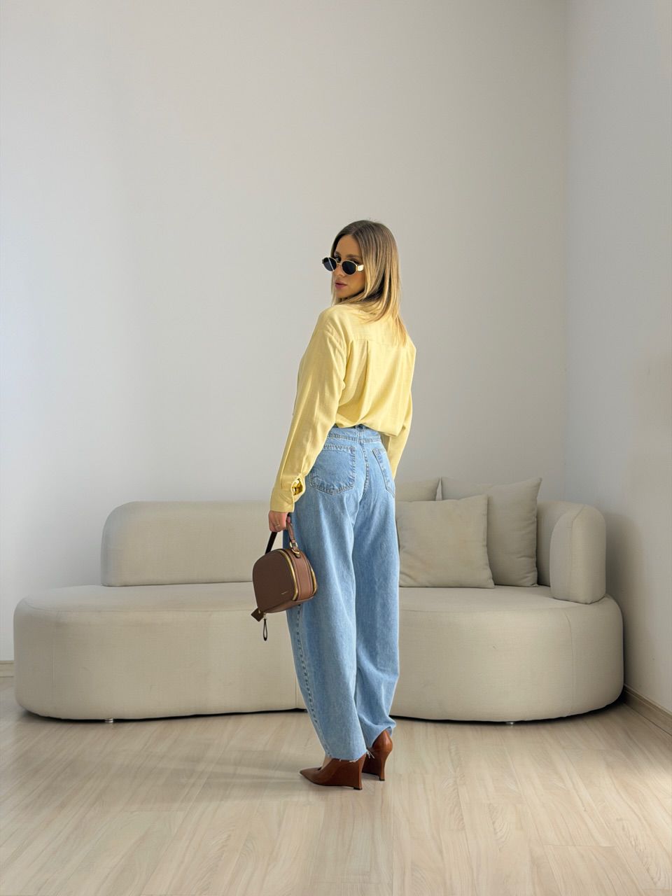 CAMISA MARIA LUIZA BÁSICA YELLOW BUTTER