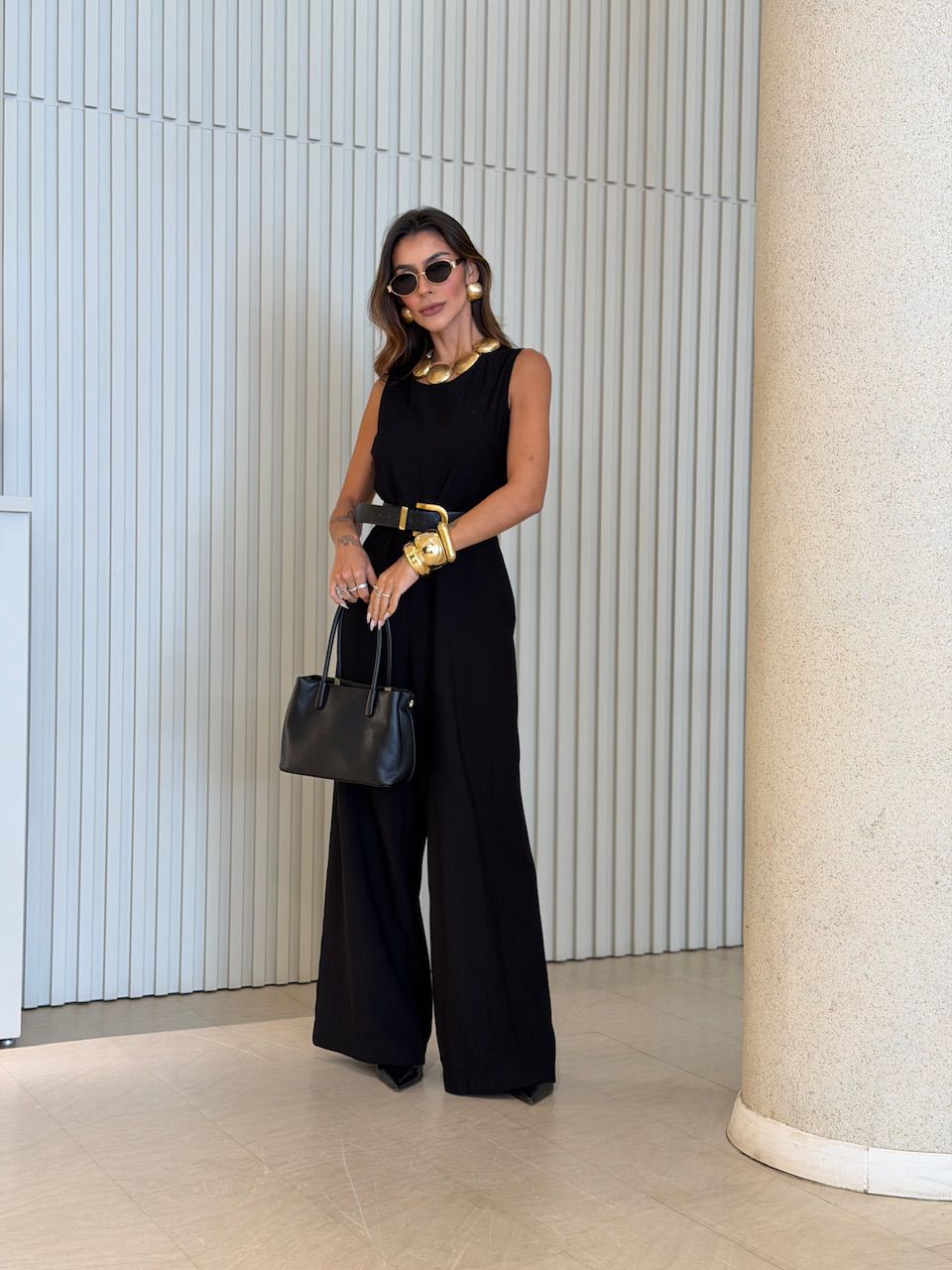 MACACÃO NINA FAIXA PRETO