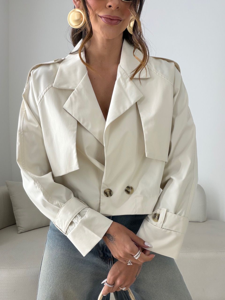 TRENCH COAT SERENA CROPPED AREIA