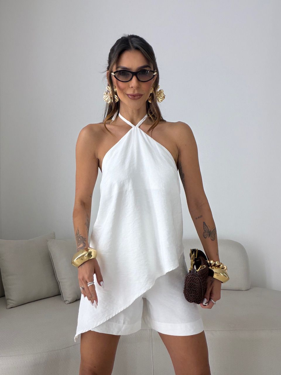 CONJUNTO CATARINA BLUSA ASSIMÉTRICA OFF