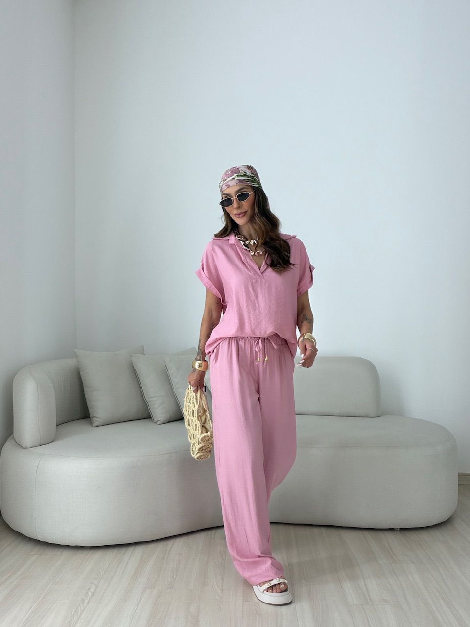CONJUNTO MELINA CALÇA ROSA