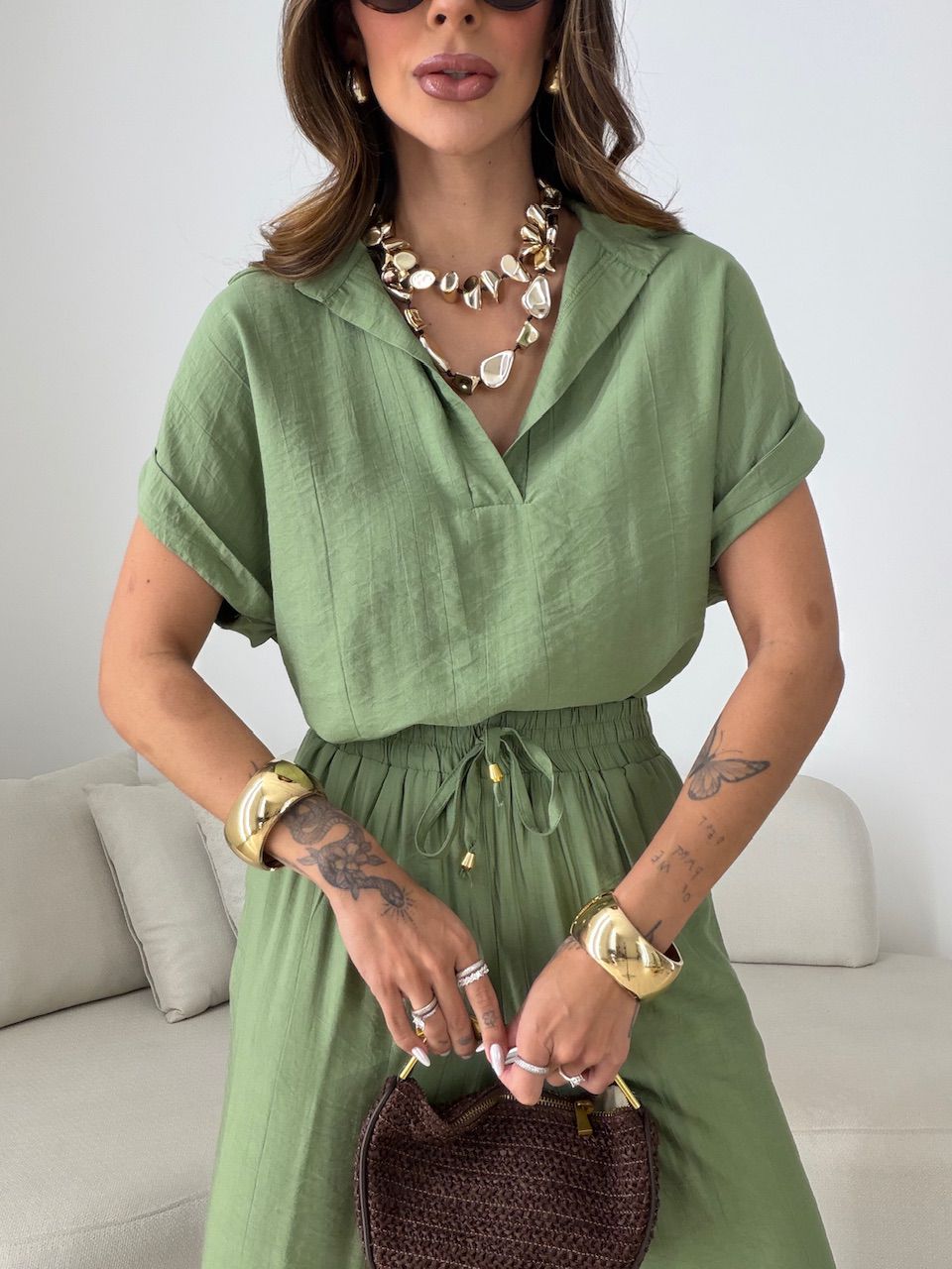 CONJUNTO MELINA CALÇA VERDE