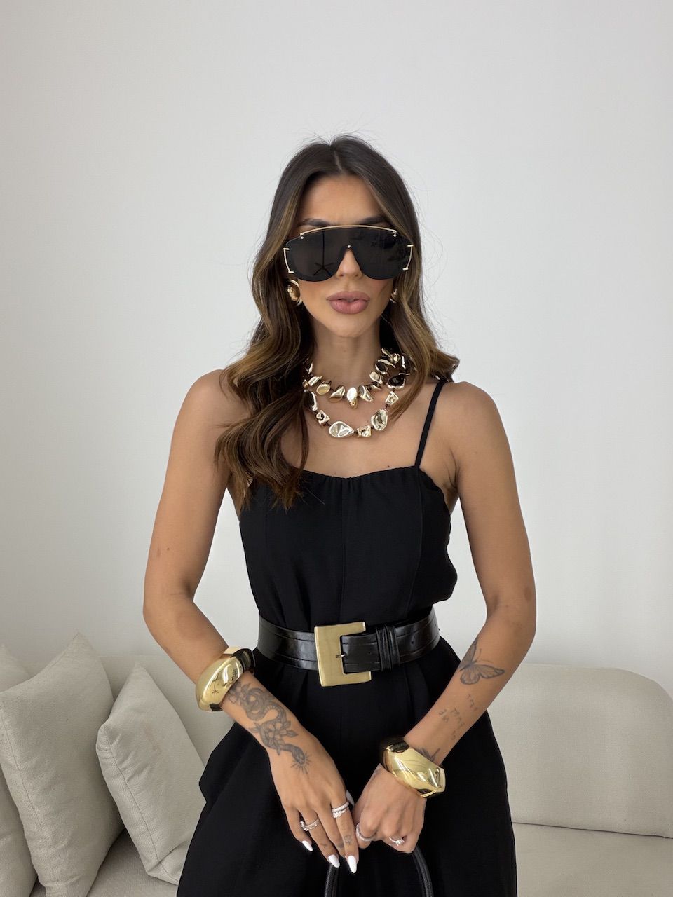 MACACÃO BÁRBARA BOLSOS PRETO