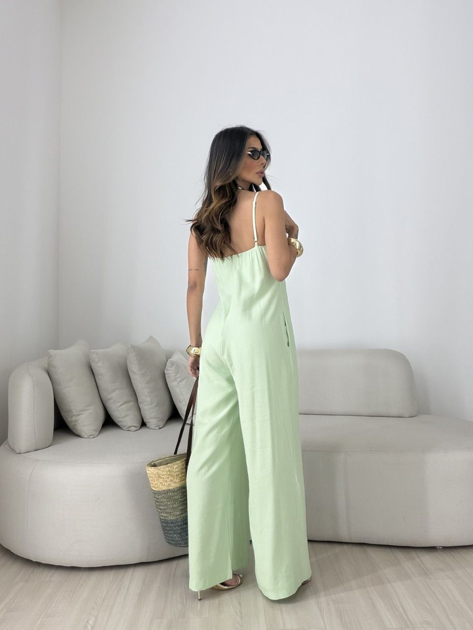 MACACÃO BÁRBARA BOLSOS VERDE