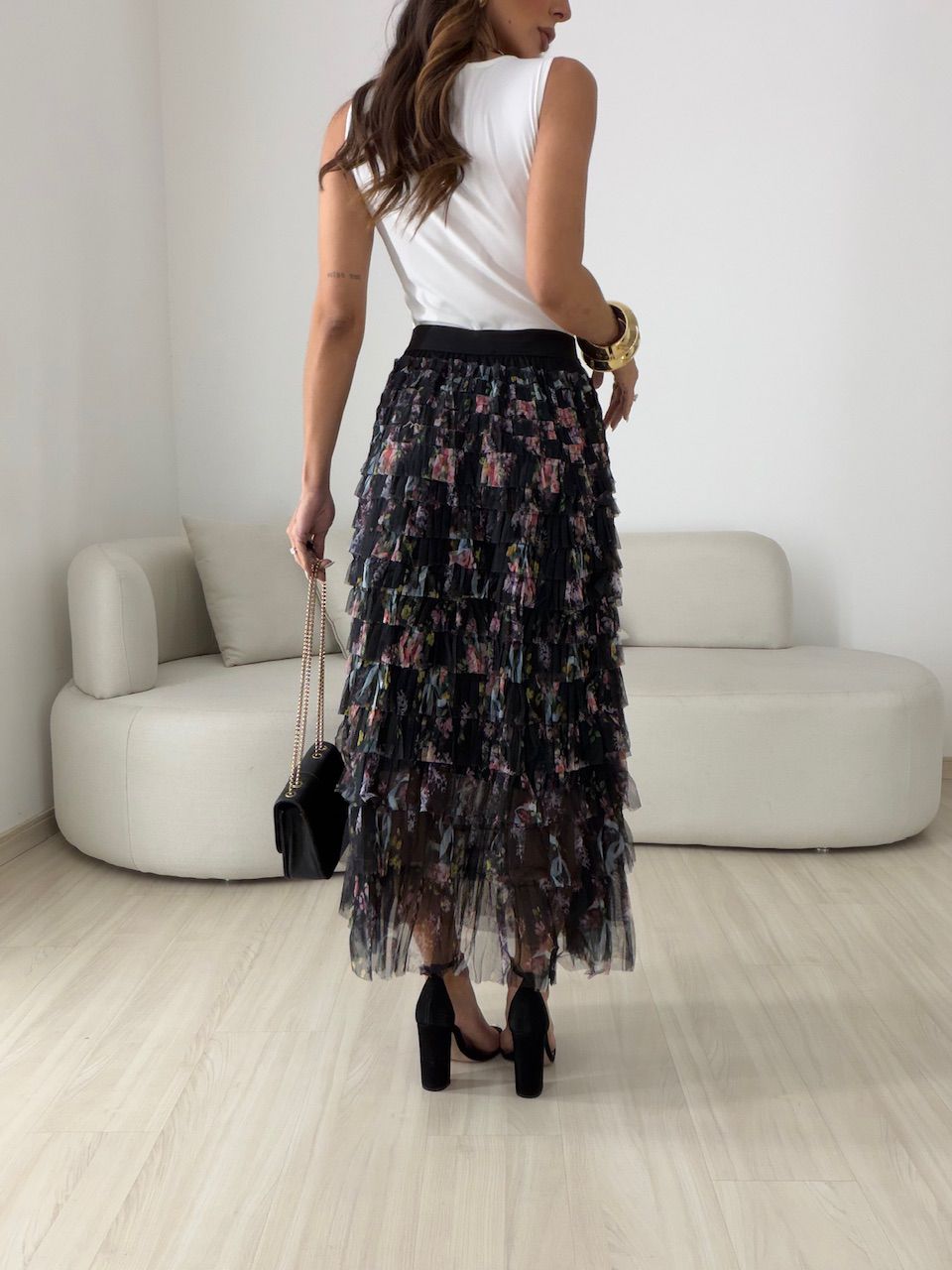 SAIA CRISTIANE FLORES PRETA
