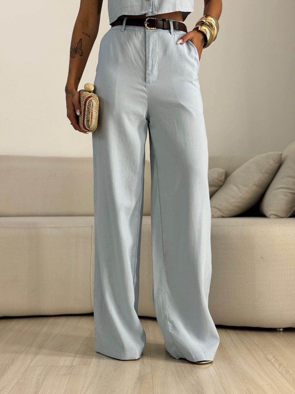 CONJUNTO CRISTIANE COLETE CALÇA BABY BLUE