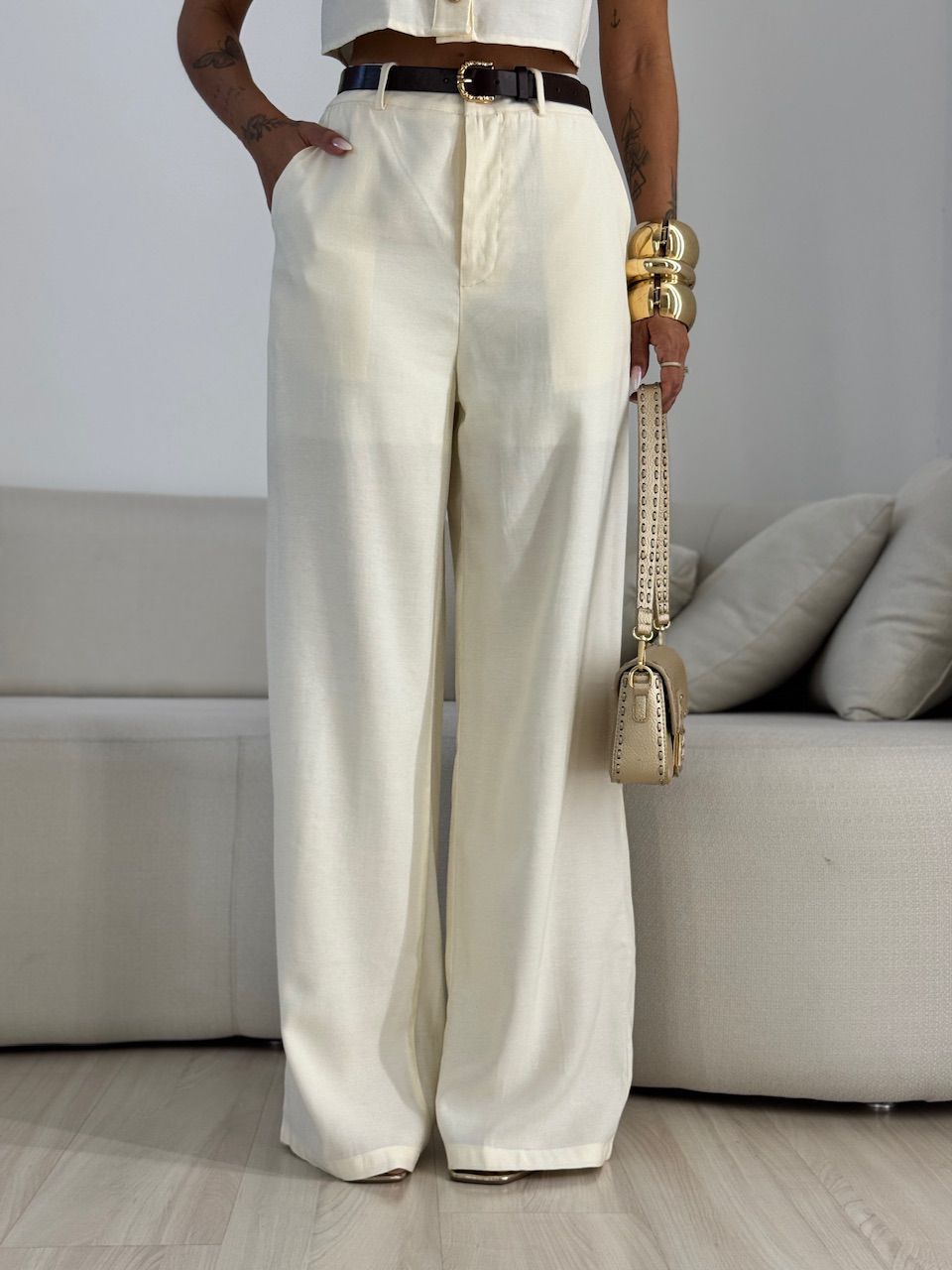 CONJUNTO CRISTIANE COLETE CALÇA MARFIM