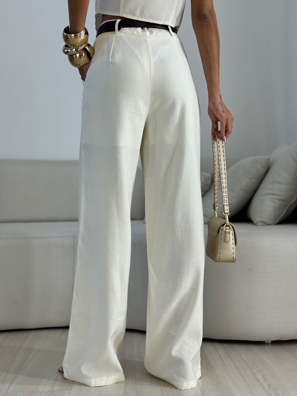CONJUNTO CRISTIANE COLETE CALÇA MARFIM