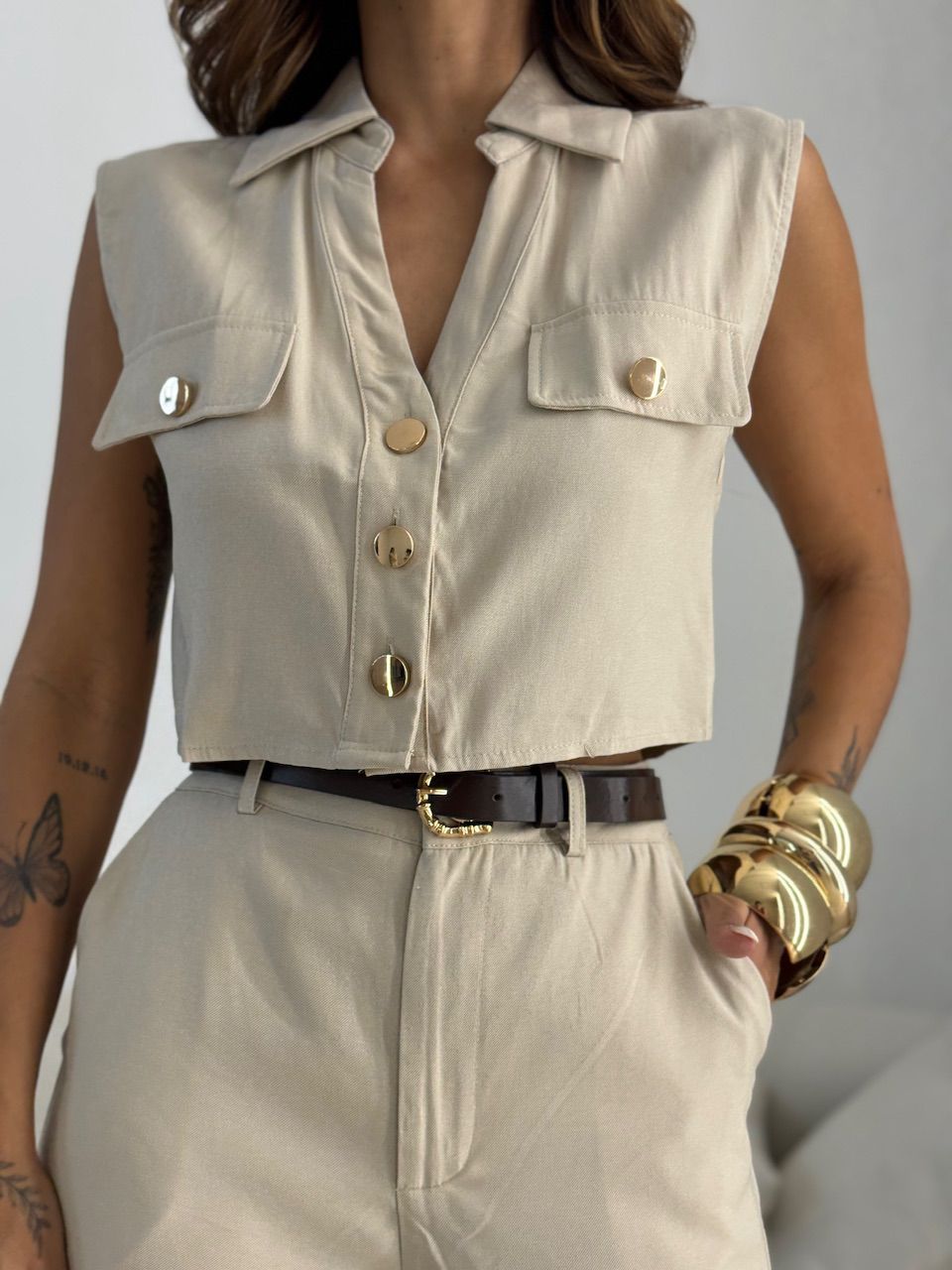 CONJUNTO CRISTIANE COLETE CALÇA NUDE