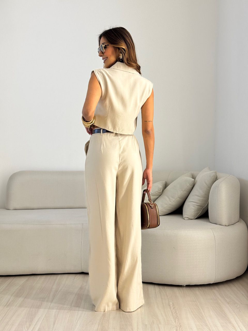 CONJUNTO CRISTIANE COLETE CALÇA NUDE