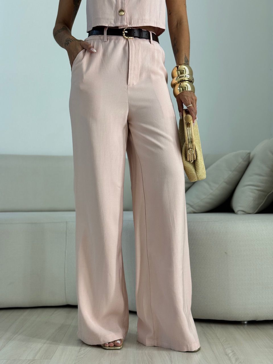 CONJUNTO CRISTIANE COLETE CALÇA ROSÊ