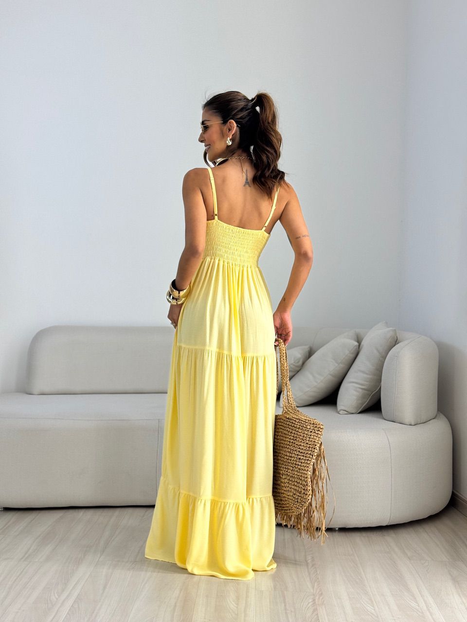 VESTIDO CECÍLIA ALCINHA Amarelo