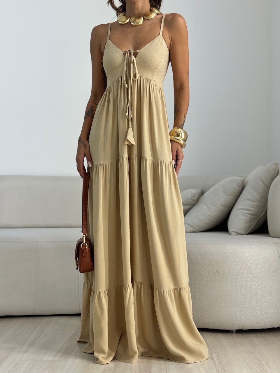 VESTIDO CECÍLIA ALCINHA NUDE-