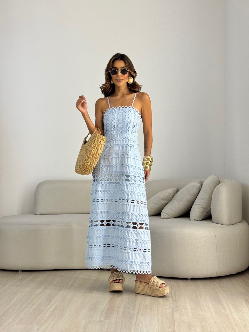 VESTIDO IRENE LAISE BABY BLUE