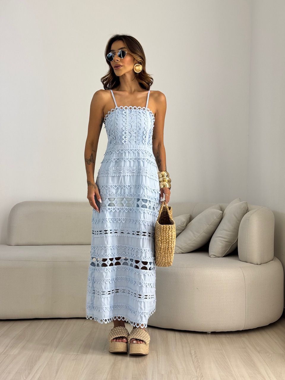 VESTIDO IRENE LAISE BABY BLUE